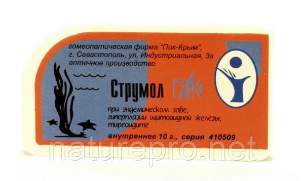 Струмол ПиК Крым, гомеопатические гранулы, 10г.